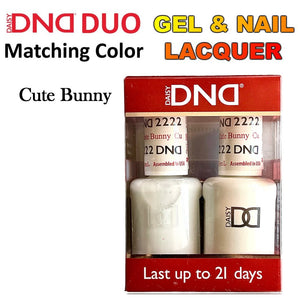 DND (2222) Gel Polish & Nail Lacquer Duo "Cute Bunny"