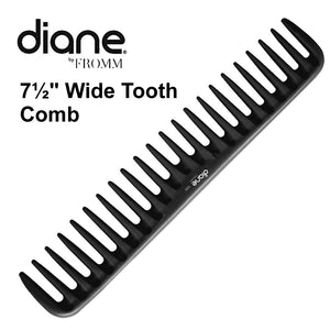 Diane 7½" Wide Tooth Comb, Black (D33)