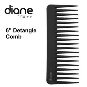 Diane 6" Detangle Comb, Black (D133)