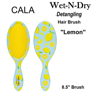Cala Wet-N-Dry Detangling Hair Brush 8.5" - "Lemon" (66810)