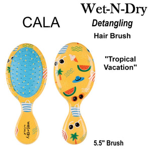 Cala Wet-N-Dry Detangling Hair Brush 5.5" - "Tropical Vacation" (66783)