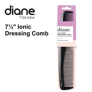 Diane 7½" Ionic Dressing Comb, Black (D79)