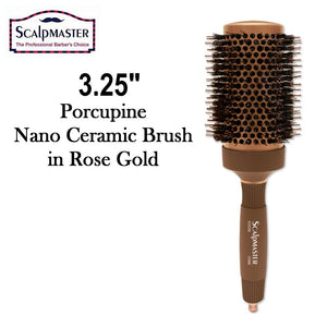 ScalpMaster Porcupine Nano Ceramic 3.25" Brush in Rose Gold (SC9298)