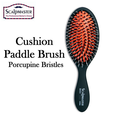 ScalpMaster Cushion Paddle Brush, Porcupine Bristles (SC802)