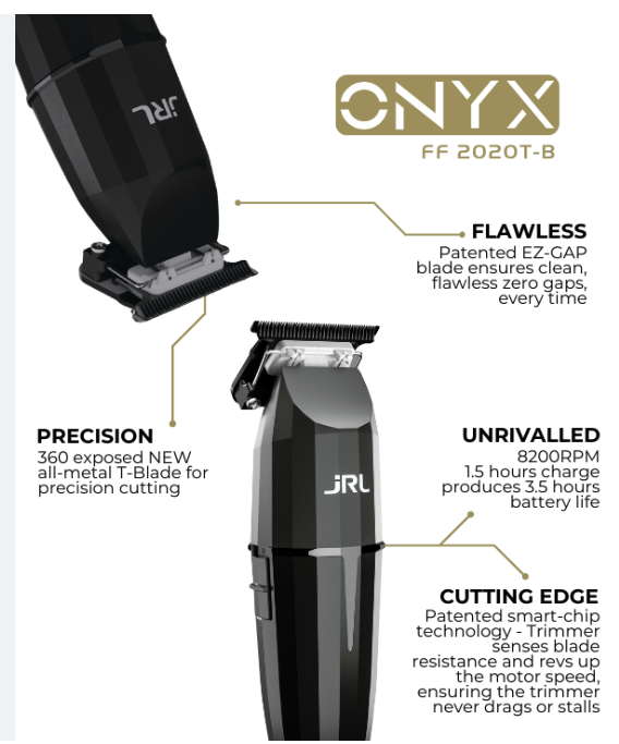 JRL Onyx Cordless Trimmer (FF202T-B) – EP Beauty Supply JRL Onyx Cordless Trimmer (FF202T-B) – EP Beauty Supply