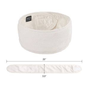 RED by KISS Velcro Spa Headband, White (HQ97)