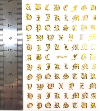 Nail Stickers - Alphabet, Old English, 