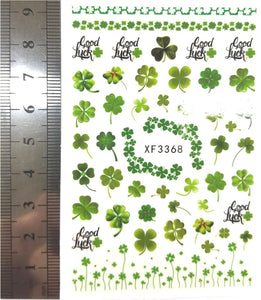 Nail Stickers - 4 Leaf Clover (XF3368 Flower)