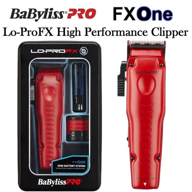 BabylissPro FXOne Lo-ProFX High Performance Clipper, Red (FX829MR)