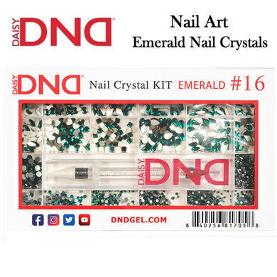 DND Nail Crystal Kit #16, Emerald
