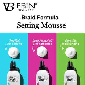 Ebin Braid Formula "Setting Mousse", 2.7 oz