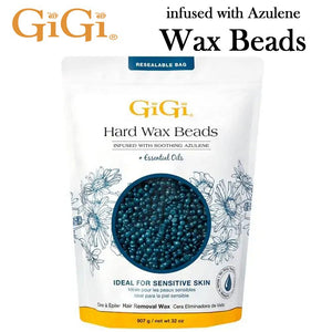 GiGi Hard Wax Beads, with Soothing Azulene, 32 oz (0314)