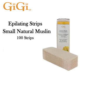 GiGi Epilating Strips, Small Natural Muslin, 1¾" x 4½", 100 Strips (0510)