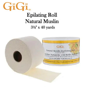 GiGi Epilating Roll, Natural Muslin, 3½" x 40 yards (0620)