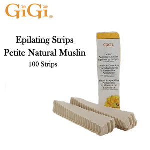 GiGi Epilating Strips, Petite Natural Muslin, 1¼" x 4¼", 100 Strips (0625)