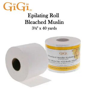 GiGi Epilating Roll, Bleached Muslin, 3½" x 40 yards (0620)