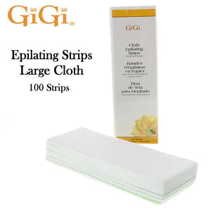 GiGi Epilating Strips, Large Cloth, 3" x 9", 100 Strips (0510)
