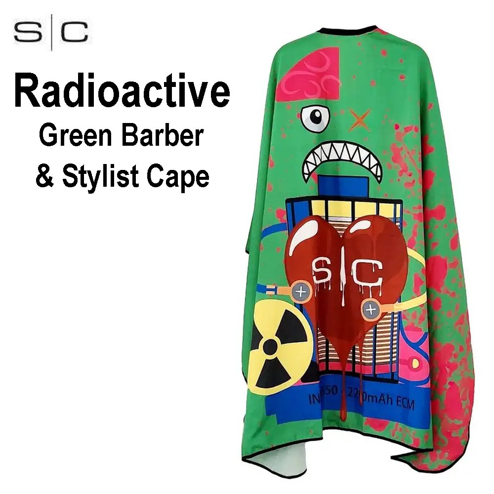 Stylecraft Radioactive Green Barber & Stylist Cape (SC312G)