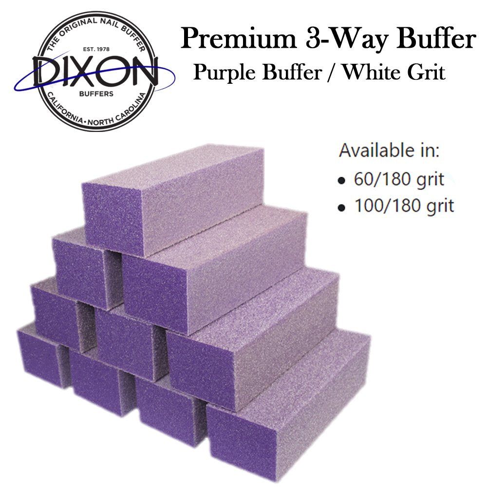 Dixon 3 Way Buffer - Purple with White Grit (60/180) (100/180