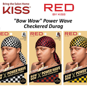 Red by Kiss Bow Wow "Checker Fashion" Power Wave Durag