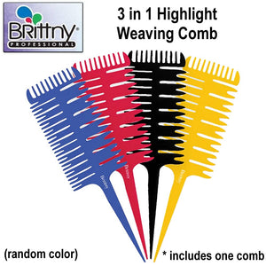 Brittny 3 in 1 Highlight Weaving Comb (BRC49) [random color]