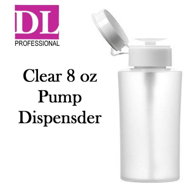 DL Professional Clear Pump Dispenser, 8 oz (DL-C348)