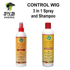African Essence Control Wig - 3 in 1 Spray and Shampoo, 12 oz
