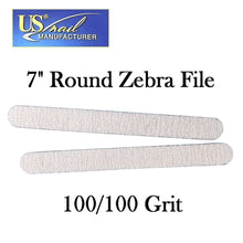 US Nail 7" Round Zebra File 100/100
