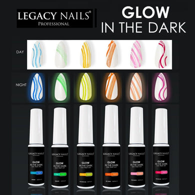 Legacy Nails Glow In The Dark Gel Nail Art