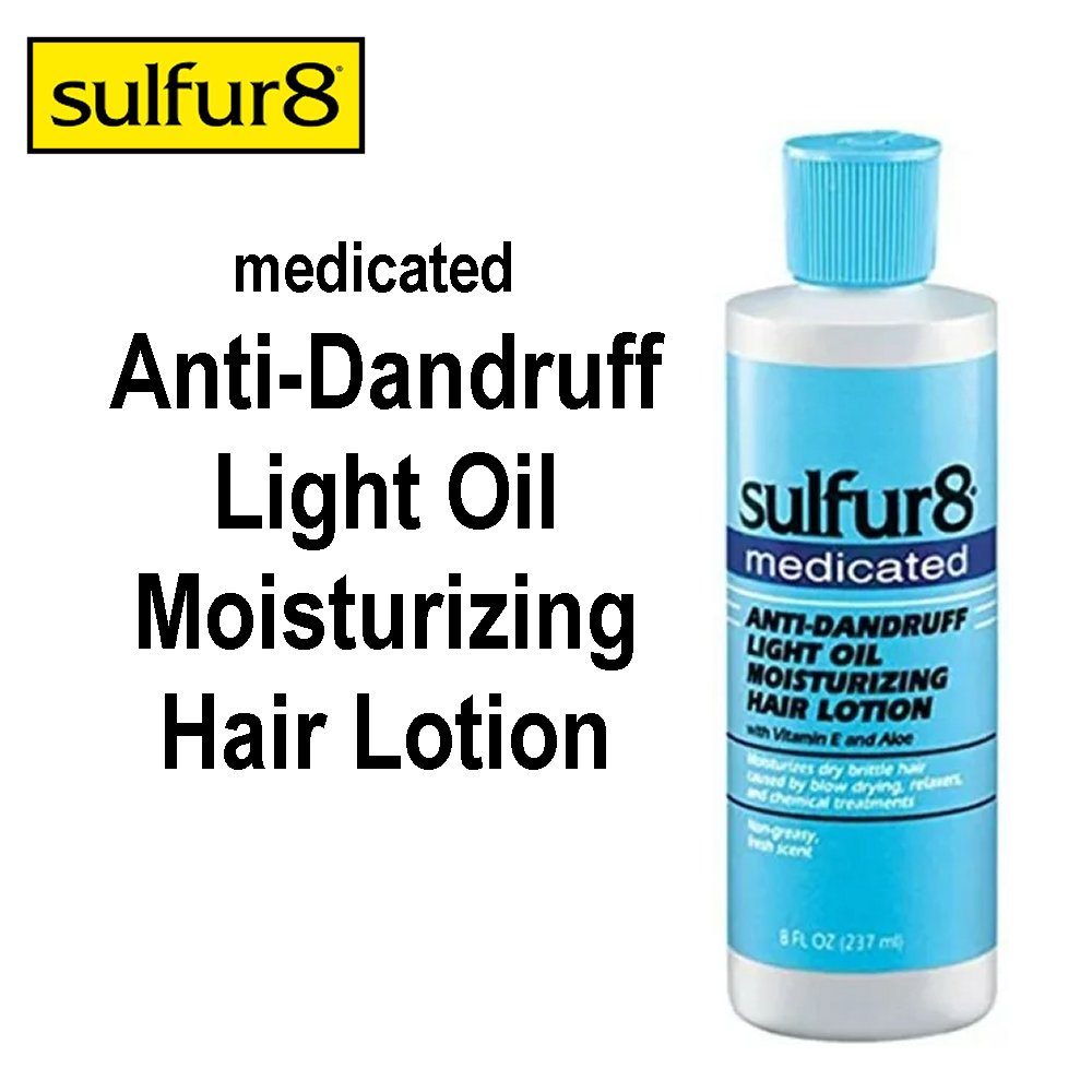 Sulfur8 Medicated AntiDandruff Light Oil Moisturizing Hair Lotion, 8