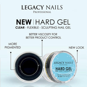 Legacy Nails Hard Gel - Clear, 0.5oz
