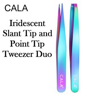 Cala Slant and Point Tip Tweezer Duo, Iridescent (50882)