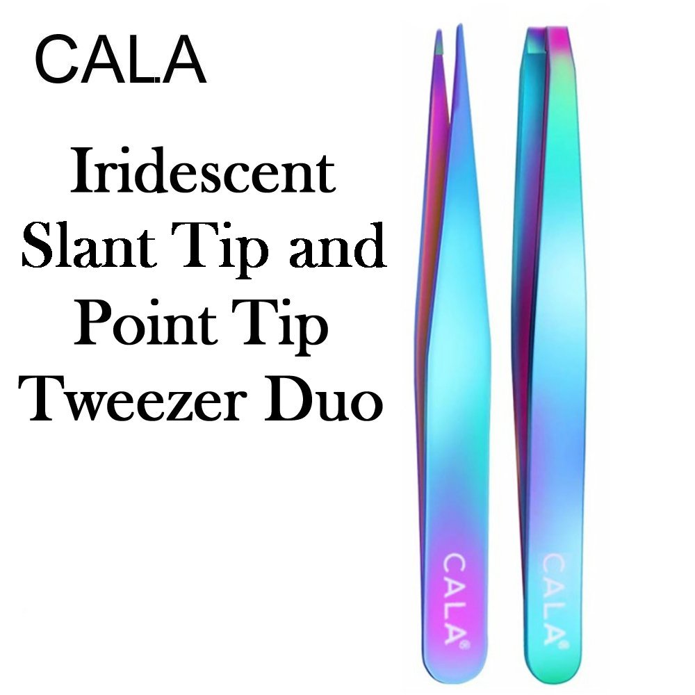 Cala Slant and Point Tip Tweezer Duo, Iridescent (50882)