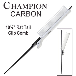 Champion Carbon 10½" Rat Tail Clip Comb (CC19)