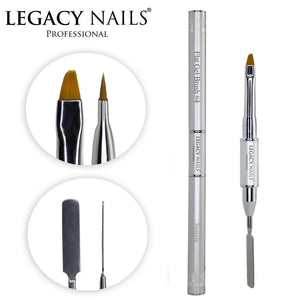 Legacy Nails Flat Gel Brush #4 + Spatula