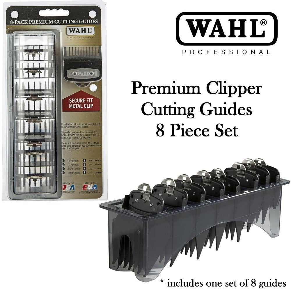 Wahl Guards, Premium Clipper Cutting Guides - 8 Piece Set – EP