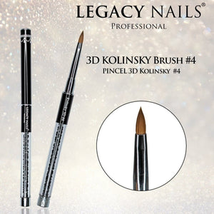 Legacy Nails 3D Kolinsky Brush #4