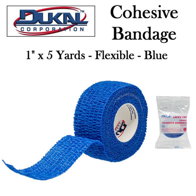 Dukal Cohesive Bandage, Blue (8015DB)