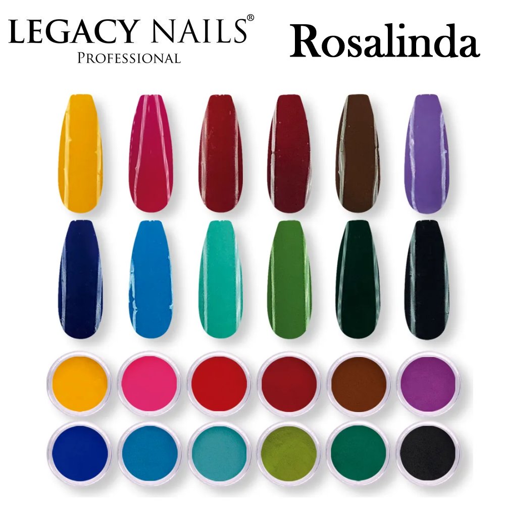Legacy Nails Colored Acrylic Powder Collection, 