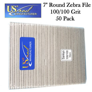 US Nail 7" Round Zebra File 100/100
