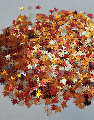 Fall Maple Leaves nail glitter