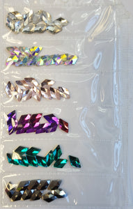 "Diamond" Nail Crystals (6 Color Set)