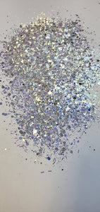 "Silver Glitter & Confetti " Nail Glitter