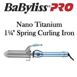 BaBylissPRO Nano Titanium - Spring 1½" Curling Iron