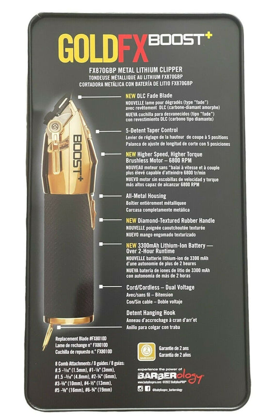 脱毛・除毛 BaBylissPRO GOLDFX BOOST+ BaBylissPRO Boost+ Cordless Trimmer (GoldFX) – EP Beauty Supply