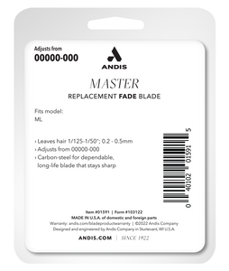 Andis Fade Master Carbon Steel Replacement Fade Blade (#01591)