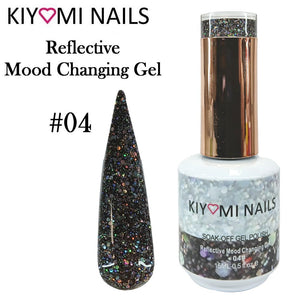 Kiyomi Nails Reflective Mood Changing Gel Polish, 0.5 oz (5 colors)