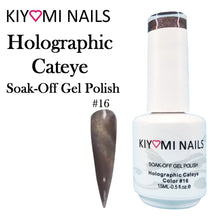 Kiyomi Nails Holographic Cateye Gel Soak Off Polish, 20 Colors