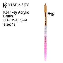 Kiara Sky Kolinsky Acrylic Brush in Pink (Sizes #8, #10, #12, 14, 16, and #18)