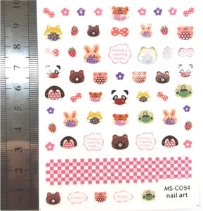 Nail Stickers - Masked Animals (MS-C054 Meet Sweet)